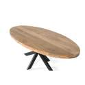 Mesa Comedor Oval Industrial Madera Hierro 220 cm Alquezar