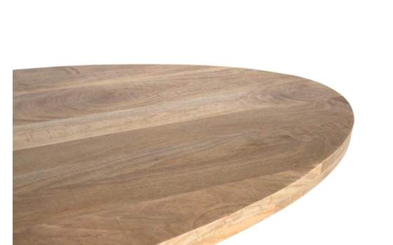 Mesa Comedor Oval Industrial Madera Hierro 220 cm Alquezar