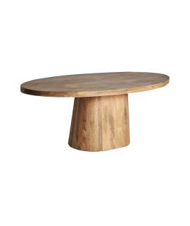 Mesa Comedor Ovalada de Mango Rustico Serie Mersch
