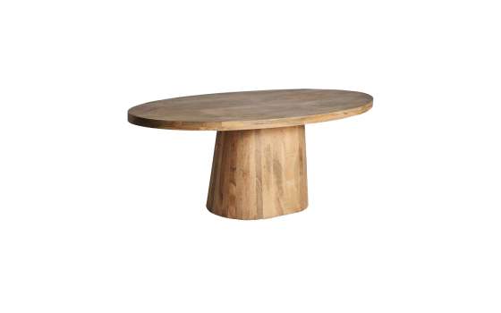 Mesa Comedor Ovalada de Mango Rustico Serie Mersch