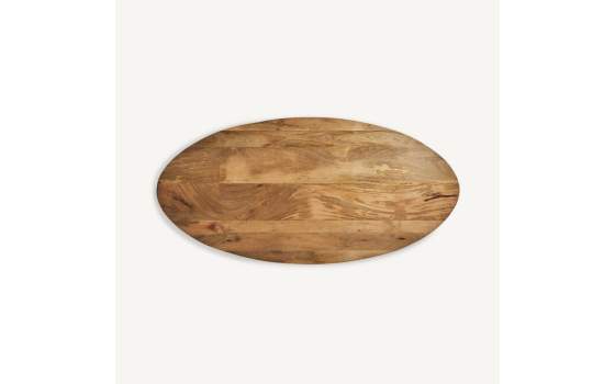 Mesa Comedor Ovalada de Mango Rustico Serie Mersch