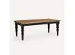 Mesa Comedor Pata Torneada Negra y Madera Serie Zenica