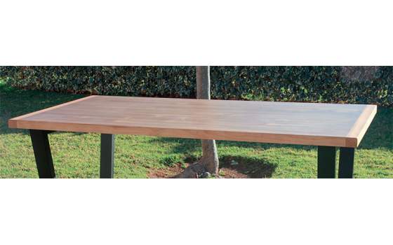 Mesa Comedor Pie de Forja Tapa Madera Estilo industrial Anjar