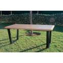 Mesa Comedor Recta de Forja y Madera Estilo industrial Anjar