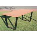 Mesa Comedor Recta de Forja y Madera Estilo industrial Anjar