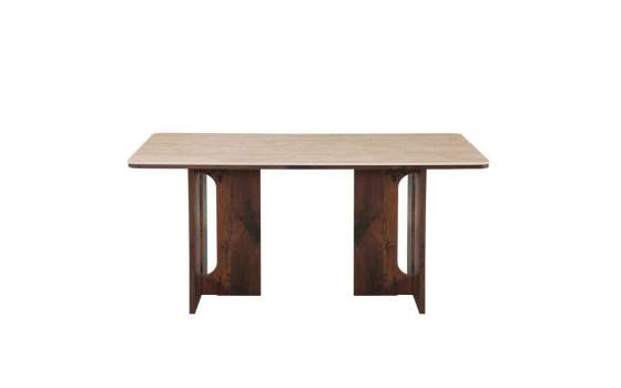Mesa Comedor Rectangular 160 cm Actual Nogal Serie Allois