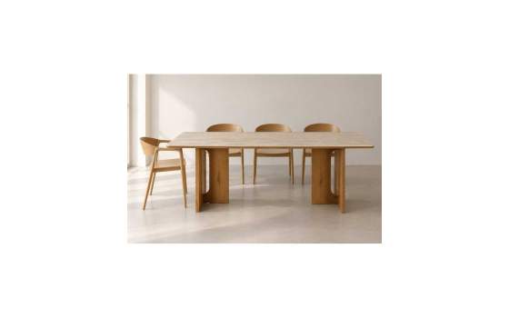 Mesa Comedor Rectangular 200 x 100 cm Roble Actual - Abial