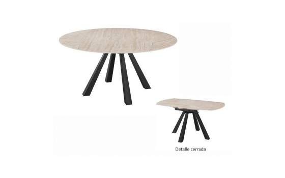Mesa Comedor Rectangular a Redonda Metal Ceramica Aguade
