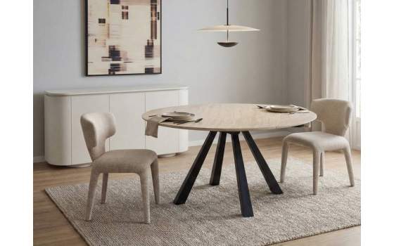 Mesa Comedor Rectangular a Redonda Metal Ceramica Aguade