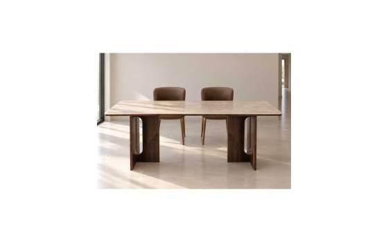 Mesa Comedor Rectangular Actual 200 cm Nogal Serie Allois