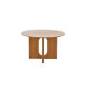 Mesa Comedor Redonda 120 cm Roble Actual - Serie Abial