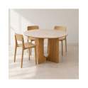 Mesa Comedor Redonda 120 cm Roble Actual - Serie Abial