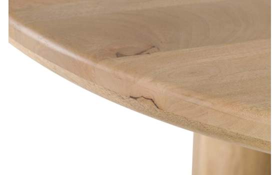 Mesa Comedor Redonda 140 cm Madera Mango Natural Felo
