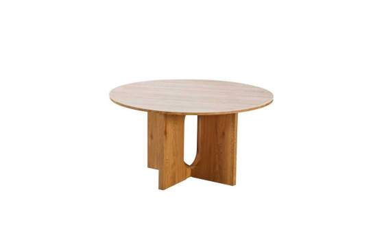 Mesa Comedor Redonda 140 cm Roble Actual - Serie Abial