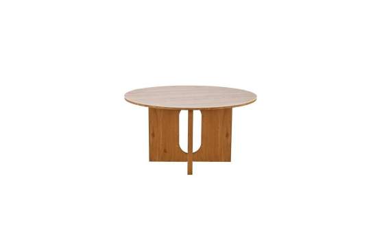 Mesa Comedor Redonda 140 cm Roble Actual - Serie Abial