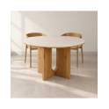Mesa Comedor Redonda 140 cm Roble Actual - Serie Abial