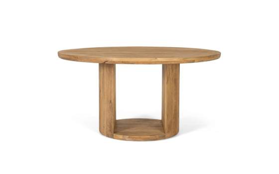 Mesa Comedor Redonda 150 Cm Madera Maciza Mango Adyer
