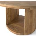 Mesa Comedor Redonda 150 Cm Madera Maciza Mango Adyer