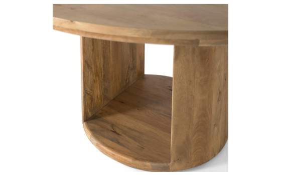 Mesa Comedor Redonda 150 Cm Madera Maciza Mango Adyer