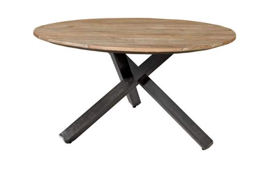 Mesa Comedor Redonda Acero Madera Industrial Serie Ariadas