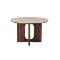 Mesa Comedor Redonda Actual 120 cm Nogal Serie Allois