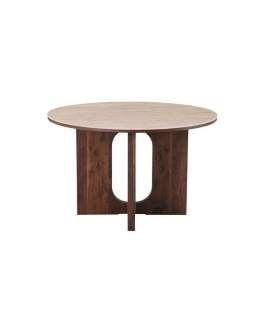 Mesa Comedor Redonda Actual 120 cm Nogal Serie Allois