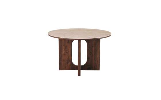 Mesa Comedor Redonda Actual 120 cm Nogal Serie Allois