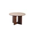 Mesa Comedor Redonda Actual 120 cm Nogal Serie Allois