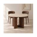 Mesa Comedor Redonda Actual 120 cm Nogal Serie Allois