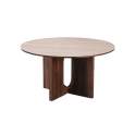 Mesa Comedor Redonda Actual 140 cm Nogal Serie Allois