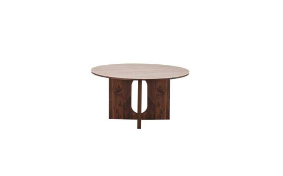 Mesa Comedor Redonda Actual 140 cm Nogal Serie Allois