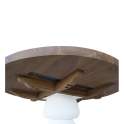 Mesa Comedor Redonda Bicolor Blanco Madera - Serie Aferoe