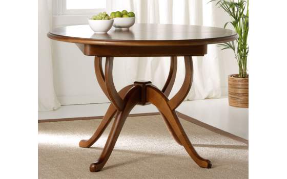 Mesa Comedor Redonda Clasica Vintage Extensible Serie Arsie