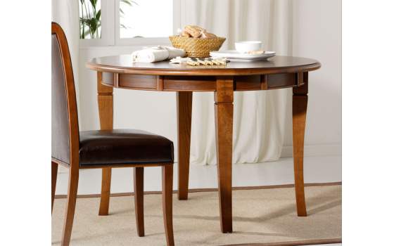 Mesa Comedor Redonda Colonial Extensible Serie Arola