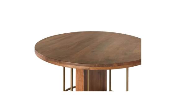 Mesa Comedor Redonda Contemporanea Acero Madera Algamise Mesa Comedor Redonda Contemporanea Acero Madera Algamise