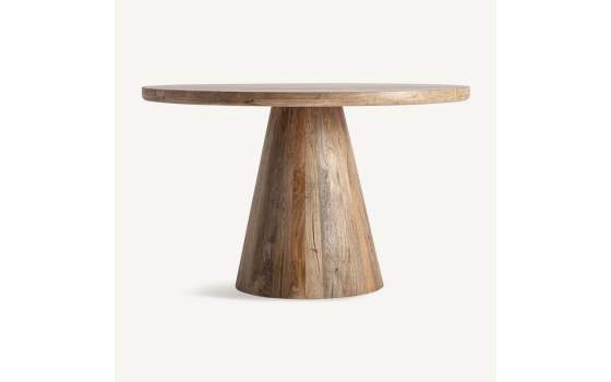 Mesa Comedor Redonda de Mango 120 cm Rustica Serie Mersch