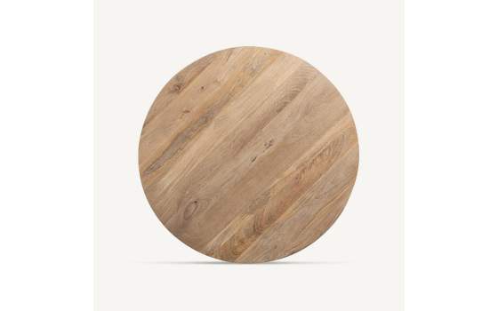 Mesa Comedor Redonda de Mango 120 cm Rustica Serie Mersch