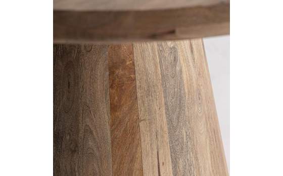 Mesa Comedor Redonda de Mango 120 cm Rustica Serie Mersch