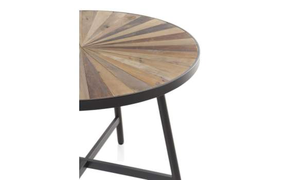 Mesa Comedor Redonda Estilo Industrial Reciclada Cortadie