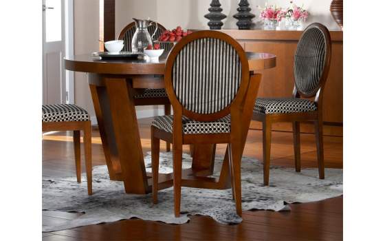 Mesa Comedor Redonda Extensible 2 Tamaños Colonial Atrio