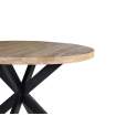 Mesa Comedor Redonda Industrial Madera y Acero Aizola