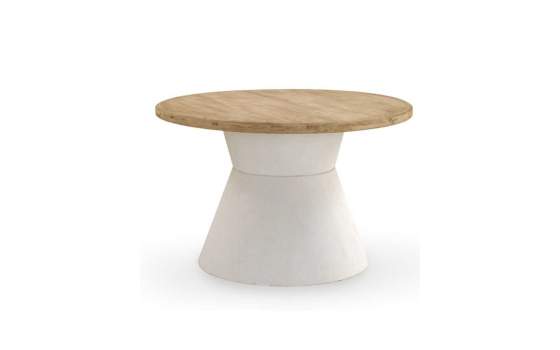 Mesa Comedor Redonda Madera Base Poliresina Adiska
