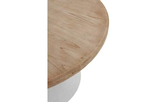 Mesa Comedor Redonda Madera Base Poliresina Adiska