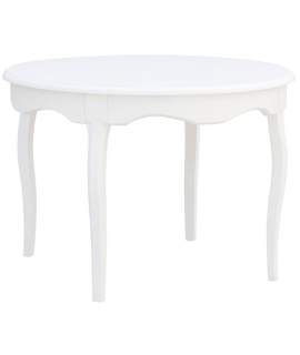 Mesa Comedor Redonda Madera Blanca Actual Serie Ardisant