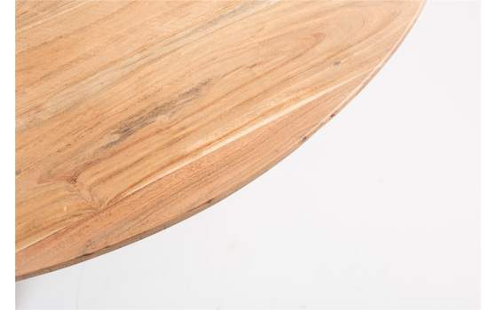 Mesa Comedor Redonda Madera Forja Serie Carsten