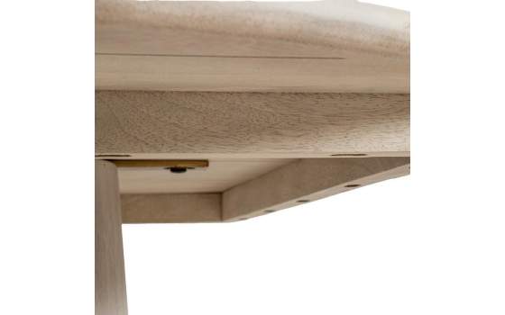 Mesa Comedor Redonda Madera Mango Color Blanco Agaz