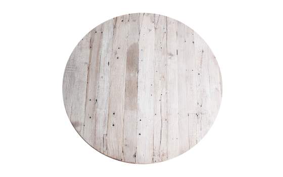 Mesa Comedor Redonda Madera Mango Desgastada Serie Pisek