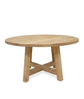 Mesa Comedor Redonda Madera Reciclada de Teca Aorla