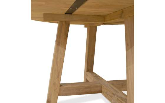 Mesa Comedor Redonda Madera Reciclada de Teca Aorla