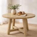 Mesa Comedor Redonda Madera Reciclada de Teca Aorla